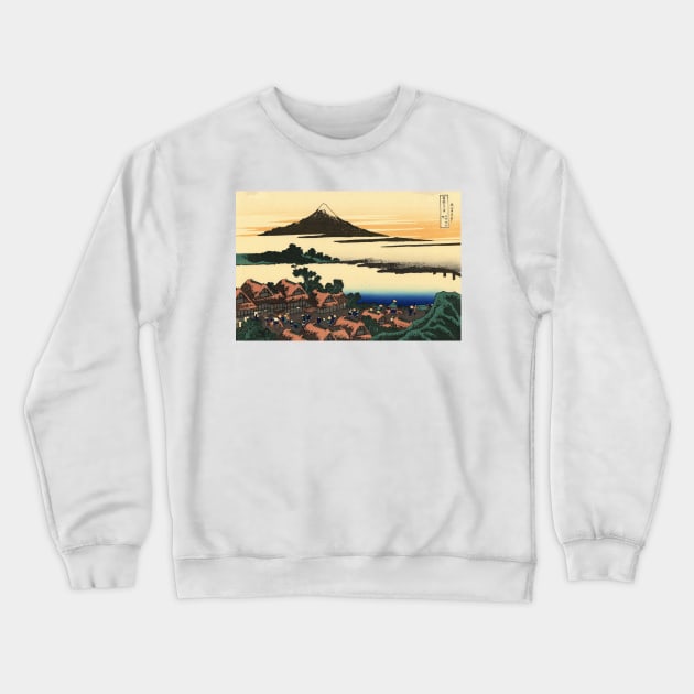 Dawn at Isawa in Kai Province - Katsushika Hokusai Crewneck Sweatshirt by themasters